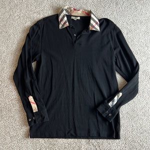 Burberry | Women’s Long Sleeve Black Polo Shirt